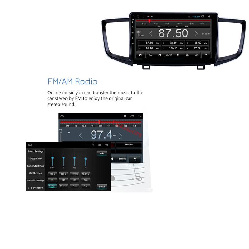 Car Dvd Player For Honda Pilot 2016-2018 10 Inch Multimedia System Android Stereo Radio Gps Navigation with Bluetooth USB WIFI AUX