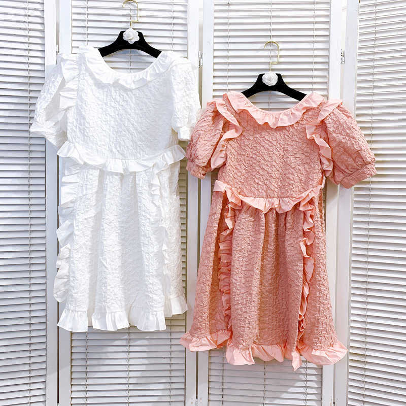 DEAT Women Dress Round Neck Short sleeve Arrivals Lady Sexy Fashion Spring Summer 11D650 210709