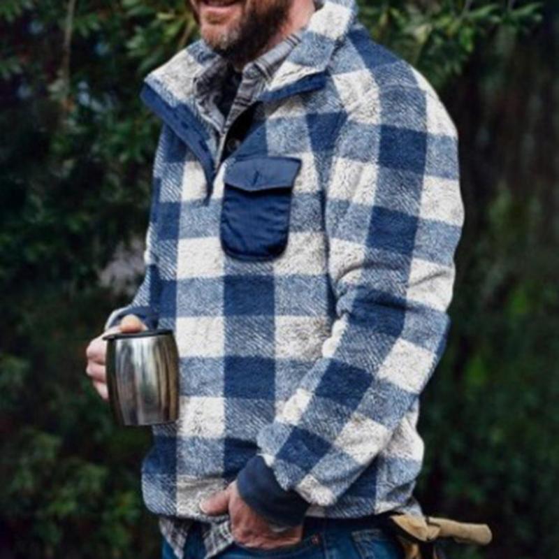 Men's Hoodies & Sweatshirts Men Sweatshirt Winter Thicken Turn-down Collar Plush Sherpa Fleece Pullover Plaid Streetwear Teddy Sweaters Ropa, Black
Men's Hoodies & Sweatshirts Men Sweatshirt Winter Thicken Turn-down Collar Plush Sherpa Fleece Pullover Plaid Streetwear Teddy Sweaters Ropa, Black
