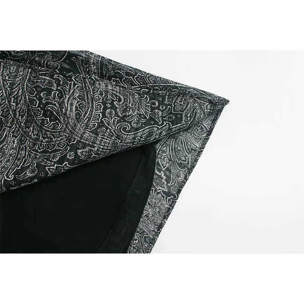 Women Dress Printed Crossover V-neck Long Cuffed Sleeves Wrap-style Belt Long Dress vestidos femme robe 210709