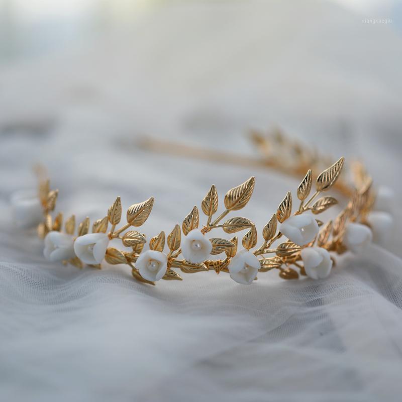Bridal Hair Jewelry Vintage Gold Headbands Tiara Porcelain Flower Leaf Headpieces Crown For Brides Hairbands Wedding Accessories Clips & Bar, Golden;silver
Bridal Hair Jewelry Vintage Gold Headbands Tiara Porcelain Flower Leaf Headpieces Crown For Brides Hairbands Wedding Accessories Clips & Bar, Golden;silver