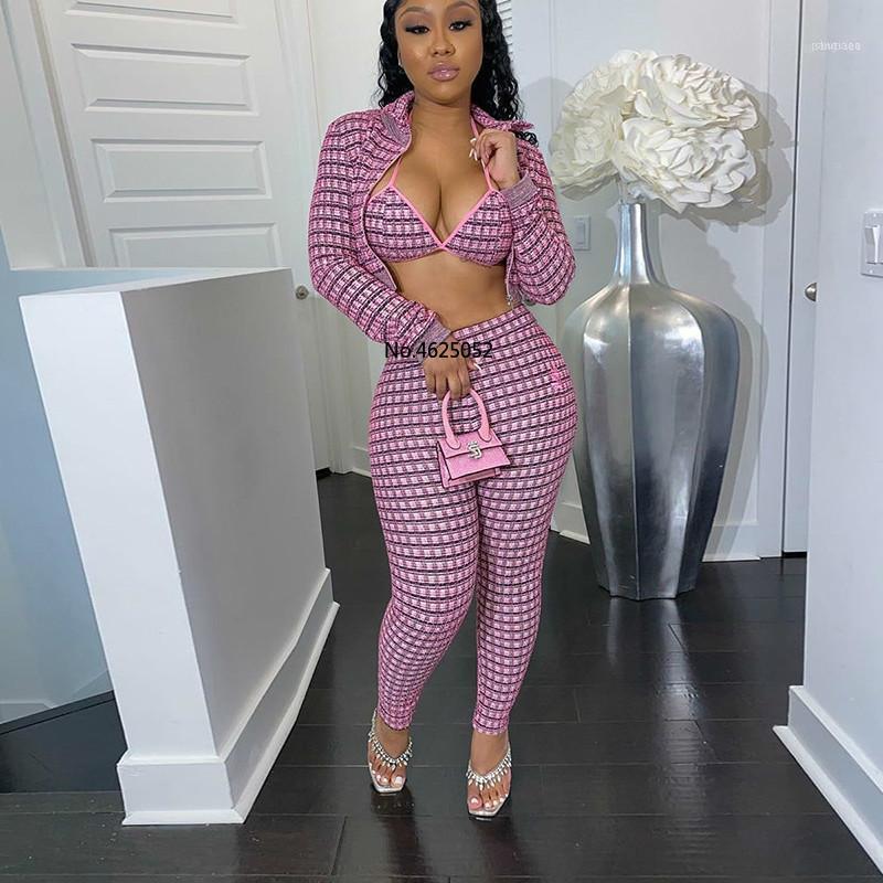 Plaid 3 Piece Sets Women Autumn Zipper Turtleneck Jackets+Sexy Bra+Elastic Pants Matching Female Casual Streetwear1, Gray
Plaid 3 Piece Sets Women Autumn Zipper Turtleneck Jackets+Sexy Bra+Elastic Pants Matching Female Casual Streetwear1, Gray