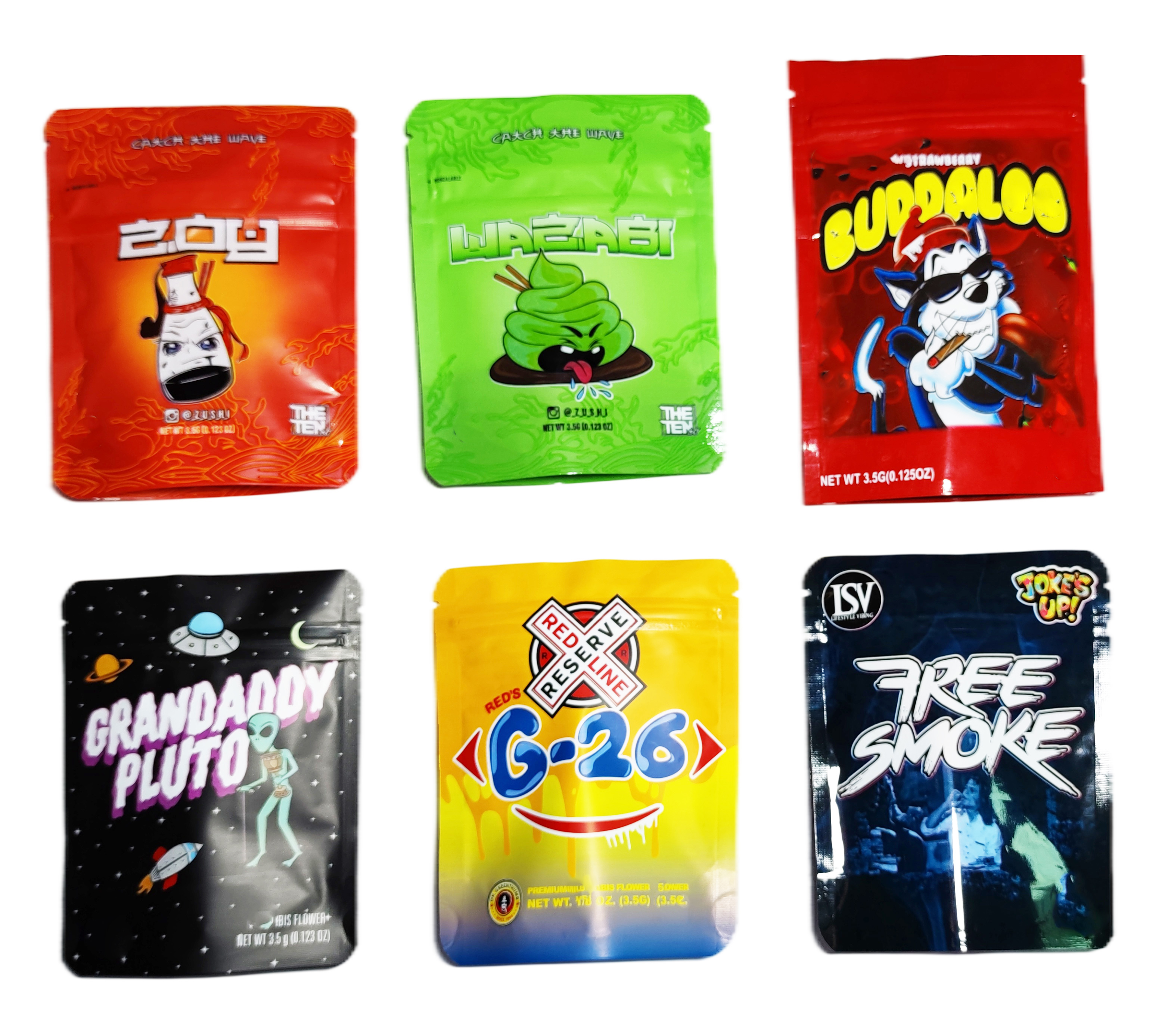 Duddaloo G-26 rock star grandaddy pluto cake cookie mylar bags 3.5 G joke's up free smoke edibles gummies packaging bits dry flower zipper smell proof bag Newest
Duddaloo G-26 rock star grandaddy pluto cake cookie mylar bags 3.5 G joke's up free smoke edibles gummies packaging bits dry flower zipper smell proof bag Newest