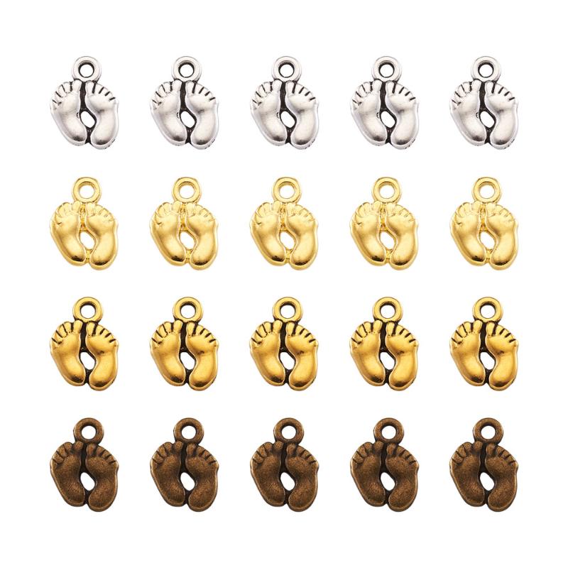 Charms 200pcs/box Tibetan Style Alloy Foot Print For Jewelry Making DIY Mixed 4Color 14x10x2mm, Hole: 2mm, Bronze;silver
Charms 200pcs/box Tibetan Style Alloy Foot Print For Jewelry Making DIY Mixed 4Color 14x10x2mm, Hole: 2mm, Bronze;silver