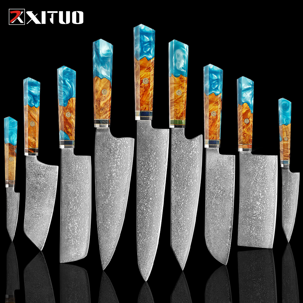 XITUO Damascus Knife Set Kitchen Knife Damascus Stee VG10 Chef Knife Santoku Knives Japanese Home kitchen toos best gift
XITUO Damascus Knife Set Kitchen Knife Damascus Stee VG10 Chef Knife Santoku Knives Japanese Home kitchen toos best gift