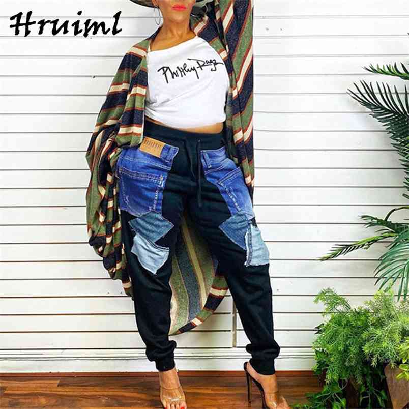 Jogging Pants Women Patchwork Fashion Trousers Strappy Casual Loose Elastic Waist Pocket Drawstring Pantaloni Donna 210513, Blue
Jogging Pants Women Patchwork Fashion Trousers Strappy Casual Loose Elastic Waist Pocket Drawstring Pantaloni Donna 210513, Blue
