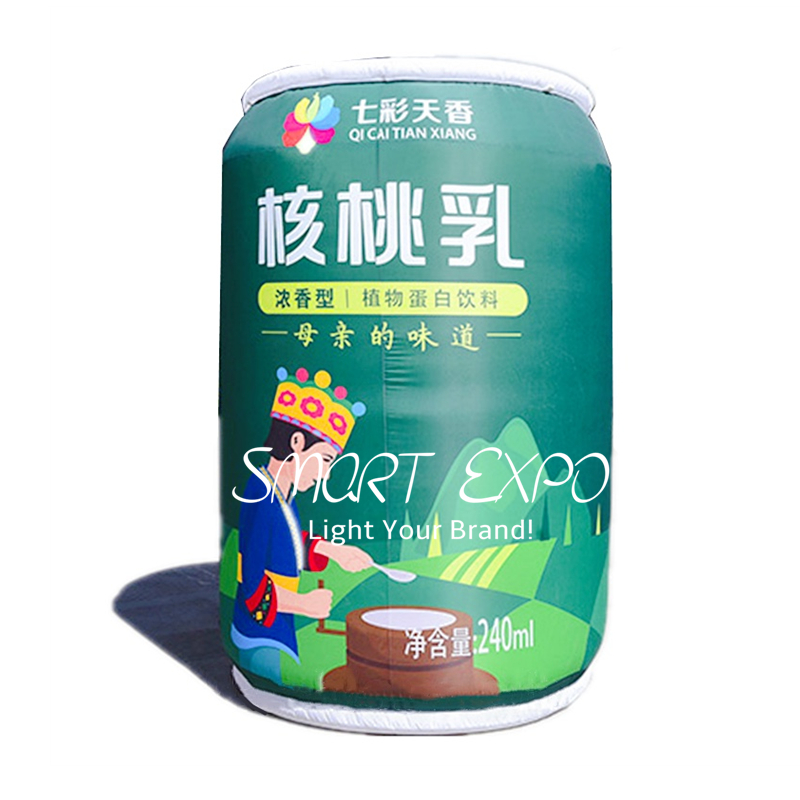 Advertising Inflatable Can Dia1.2x1.7m for Food Beverage Promotion with Custom Artwork Printing and Blower