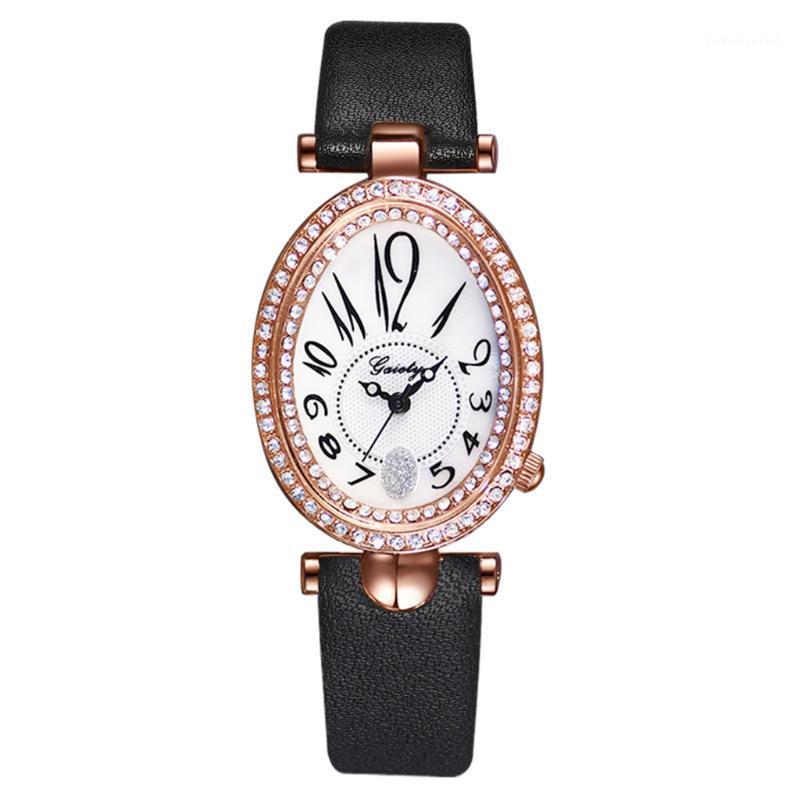Wristwatches Gaiety Brand Women Leather Oval Watches Crystal Fashion Ladies Wristwatch Quartz Drop Gift, Green
Wristwatches Gaiety Brand Women Leather Oval Watches Crystal Fashion Ladies Wristwatch Quartz Drop Gift, Green
