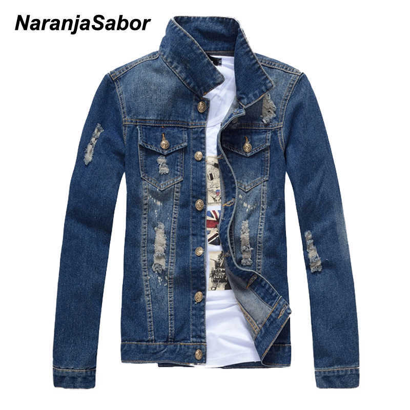 NaranjaSabor Autumn Men Denim Jacket 2020 New Casual Coat Solid Color Slim Fits Jean Male Jacket Brand Clothing Plus Size N554 X0621, Denim blue
NaranjaSabor Autumn Men Denim Jacket 2020 New Casual Coat Solid Color Slim Fits Jean Male Jacket Brand Clothing Plus Size N554 X0621, Denim blue