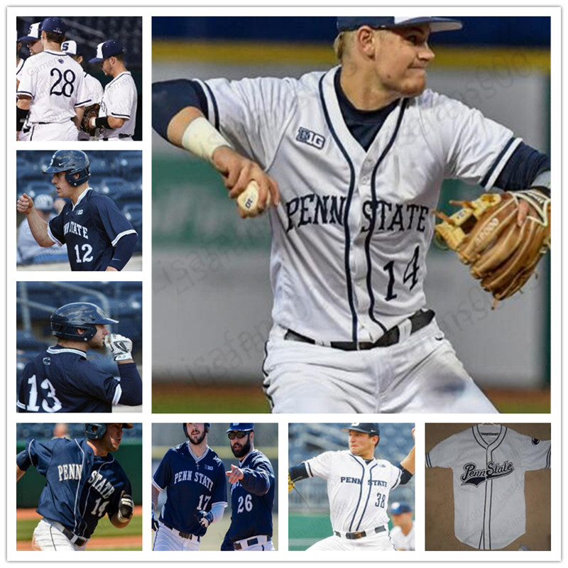Custom Baseball stitched Jersey any name number Penn State Nittany Lions 22 RYAN MCCARTY 24 PAUL WOODLEY 28 ZACH MORALES, White 
Custom Baseball stitched Jersey any name number Penn State Nittany Lions 22 RYAN MCCARTY 24 PAUL WOODLEY 28 ZACH MORALES, White