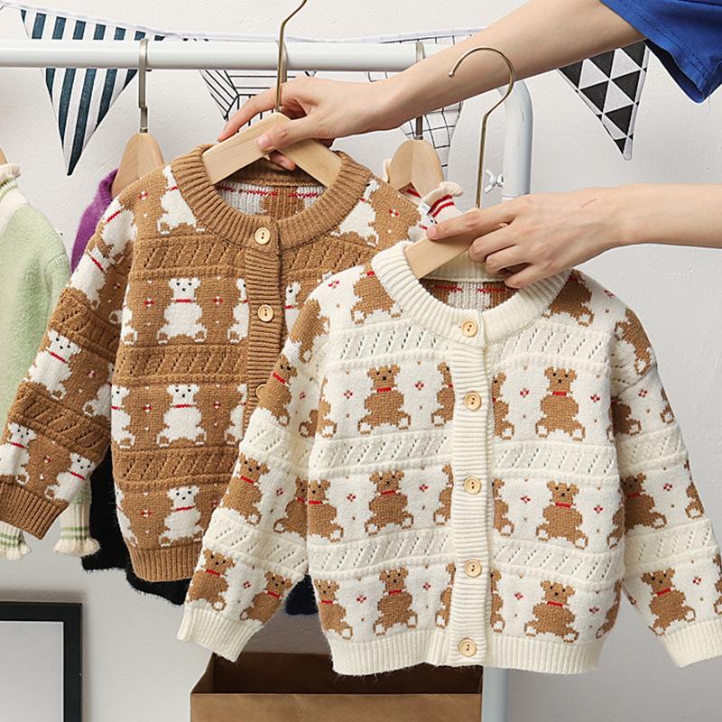 Pullover Winter Children Girl Cute Bear Knitted Sweater 2021 Fall Born Cartoon 0-5Years Full Sleeves Warm Coat Casual Button, Beige
Pullover Winter Children Girl Cute Bear Knitted Sweater 2021 Fall Born Cartoon 0-5Years Full Sleeves Warm Coat Casual Button, Beige