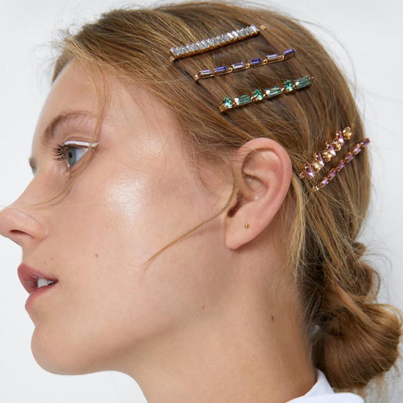 Hair Clips & Barrettes Fashion Crystal Hairpins Headwear For Women Girls Rhinestone Pins Barrette Styling Tools Accessories, Golden;silver
Hair Clips & Barrettes Fashion Crystal Hairpins Headwear For Women Girls Rhinestone Pins Barrette Styling Tools Accessories, Golden;silver