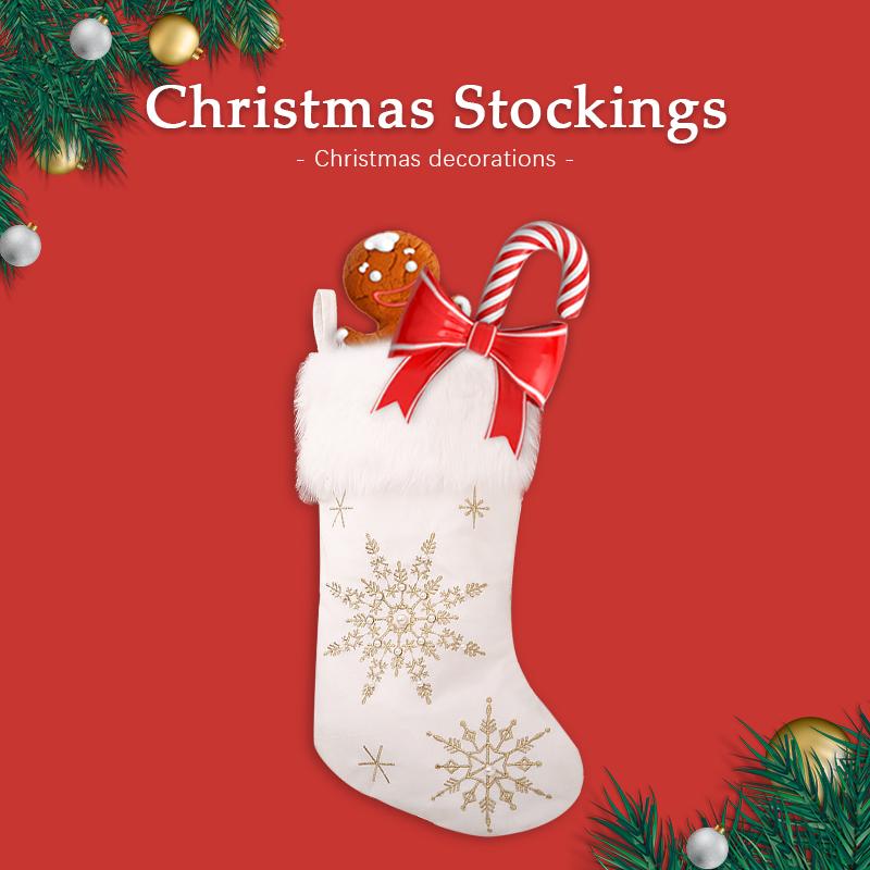 Christmas Decorations White Stamping Stockings Gold Snowflake Xmas Ornaments Pendant Tree Gift Socks
Christmas Decorations White Stamping Stockings Gold Snowflake Xmas Ornaments Pendant Tree Gift Socks