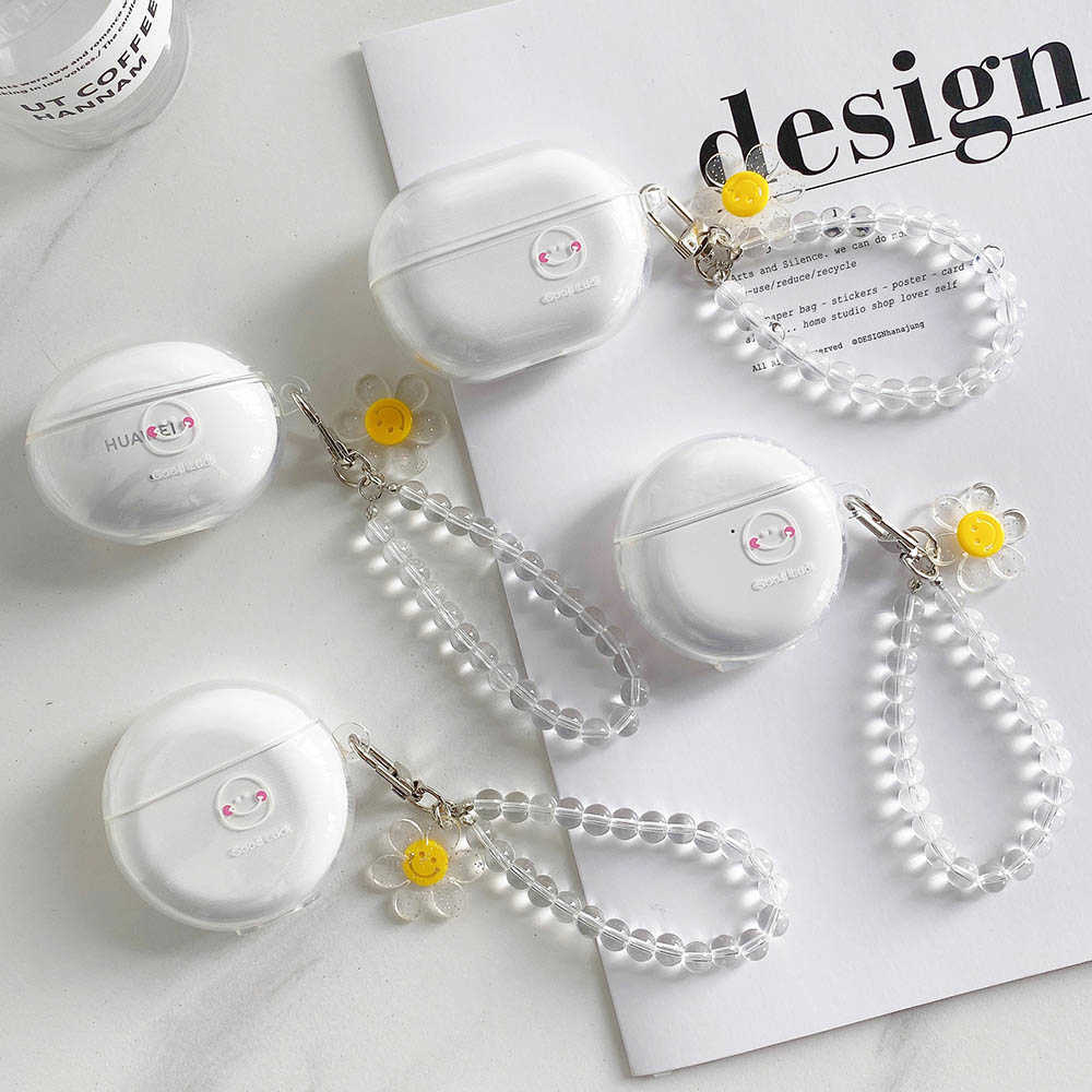 Smiley Bracelet Chain Clear Earphone Case For Huawei Freebuds 4i Pro 4 3 Case Accessories Soft Sun Flower Cover for Free Buds 3
Smiley Bracelet Chain Clear Earphone Case For Huawei Freebuds 4i Pro 4 3 Case Accessories Soft Sun Flower Cover for Free Buds 3