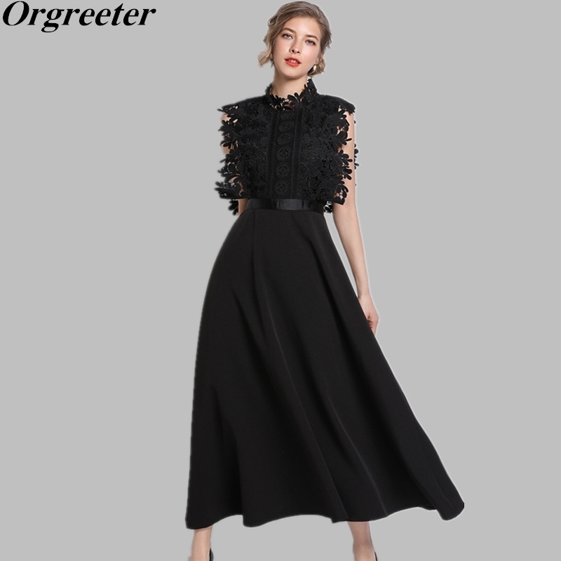 Summer Black Lace Dresses Women Vintage Hollow Out Flower Crochet Water Soluble Patchwork Female Long 210525
Summer Black Lace Dresses Women Vintage Hollow Out Flower Crochet Water Soluble Patchwork Female Long 210525