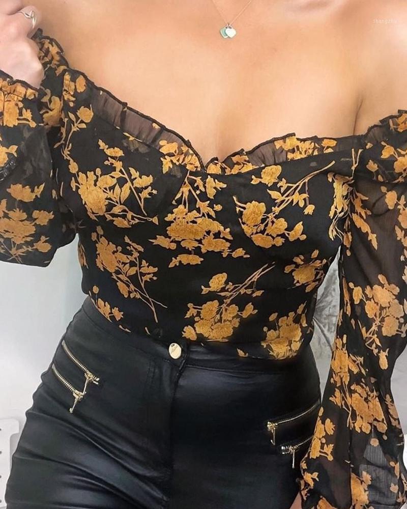 Spring Fashion Casual Women Blouse Stylish Long Sleeve Elegant Ruffle Girls Shirt Off The Shoulder Floral Top, Black
Spring Fashion Casual Women Blouse Stylish Long Sleeve Elegant Ruffle Girls Shirt Off The Shoulder Floral Top, Black