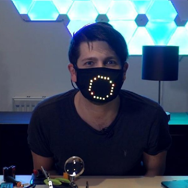 Voice Control Face Mask Smart Display LED Glowing Party Masks Cotton Breathable Protective Cover For Various Themed Parties