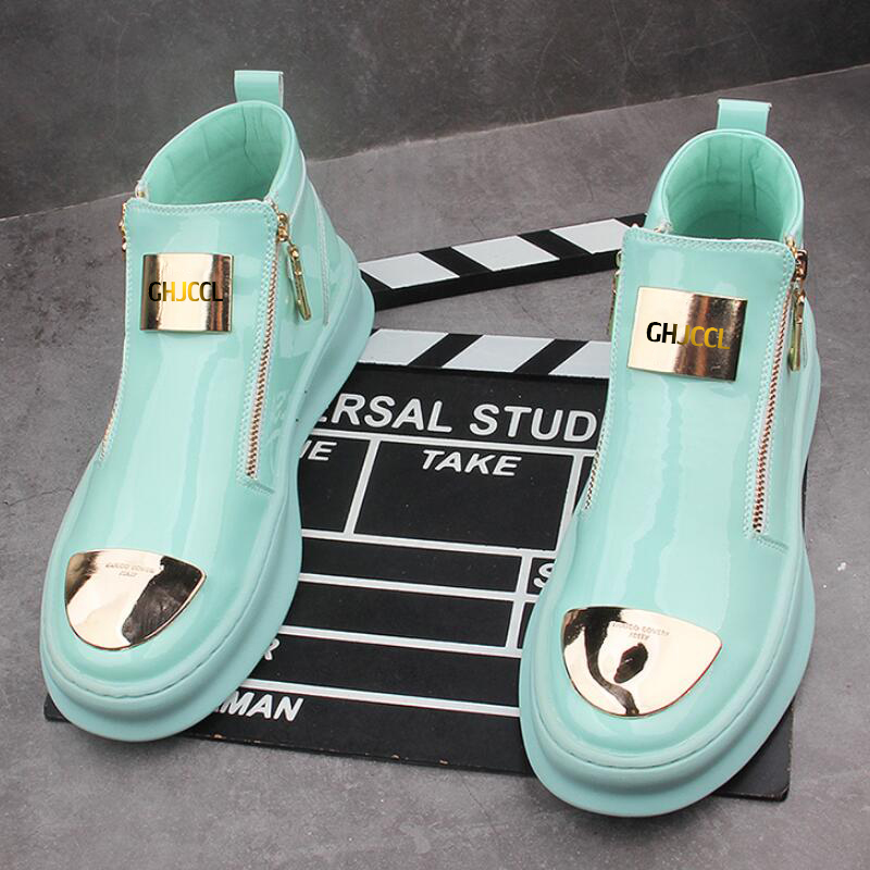 NEW style of men's boots high-top casual shoes versatile high-bang sports dance comfortable Ankle Roman Cowboy mafu Motorcycle Work & Safet boot 
