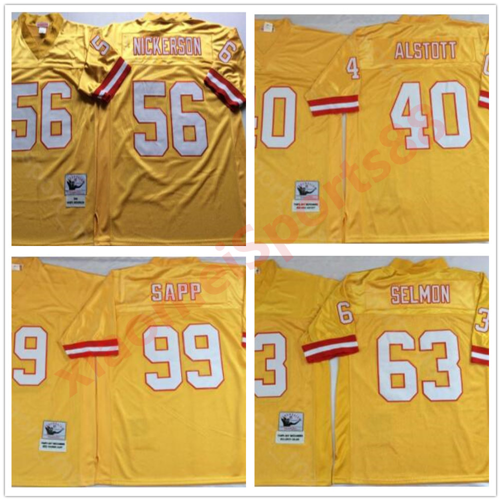 NCAA Football 63 Lee Roy Selmon 99 Warren Sapp Jerseys 40 Mike Alstott 56 Hardy Nickerson Color Yellow Man Vintage Stitch Good, As shown in illustration
NCAA Football 63 Lee Roy Selmon 99 Warren Sapp Jerseys 40 Mike Alstott 56 Hardy Nickerson Color Yellow Man Vintage Stitch Good, As shown in illustration