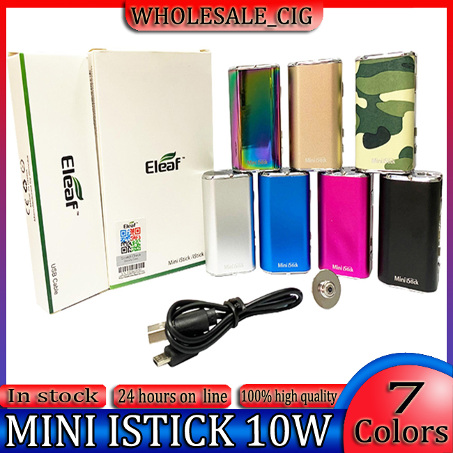 Eleaf Mini iStick Kit 7 colors 1050mah Built-in Battery 10w Max Output Variable Voltage Mod with USB Cable eGo Connector Fast Send
Eleaf Mini iStick Kit 7 colors 1050mah Built-in Battery 10w Max Output Variable Voltage Mod with USB Cable eGo Connector Fast Send