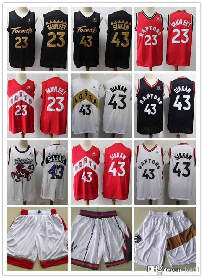 Mens Toronto Raptors Throwback jerseys Pascal 43 Siakam Fred 23 VanVleet Basketball Jersey Basketball Shorts black white, Black;red
Mens Toronto Raptors Throwback jerseys Pascal 43 Siakam Fred 23 VanVleet Basketball Jersey Basketball Shorts black white, Black;red