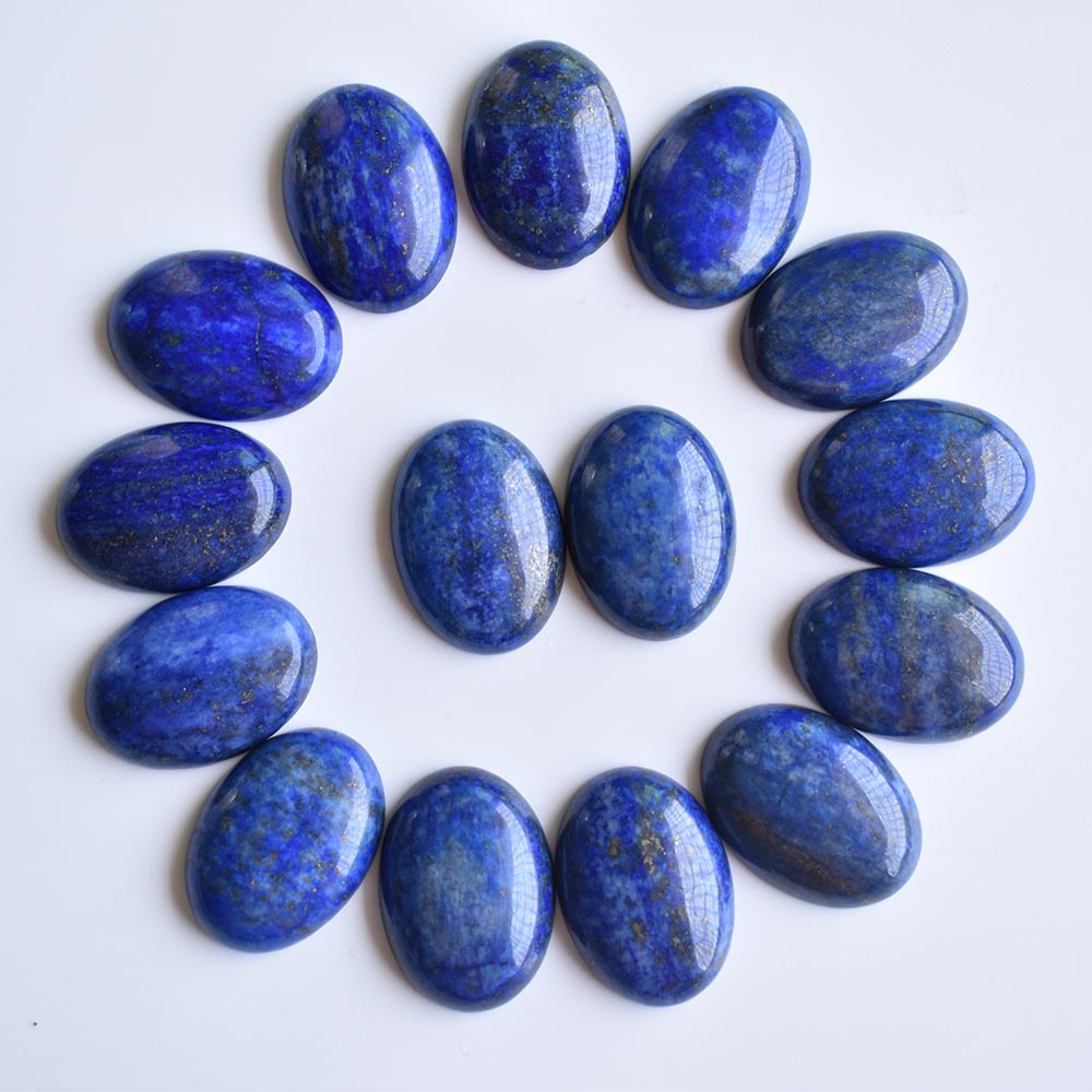 Natural stone 18x25mm oval Loose Beads opal Rose Quartz Tiger's Eye turquoise Cabochons Flat Back for necklace ring earrrings jewelry accessory