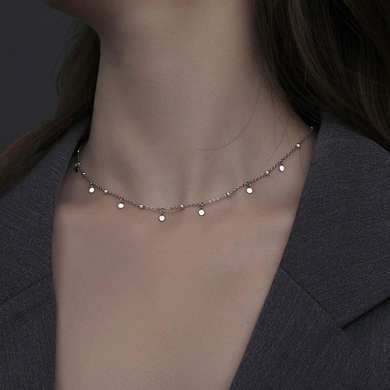 Chains 925 Sterling Silver Simple Clavicle Chain Geometric Round Choker Necklace For Women Fine Jewelry Accessories Party Gift
Chains 925 Sterling Silver Simple Clavicle Chain Geometric Round Choker Necklace For Women Fine Jewelry Accessories Party Gift