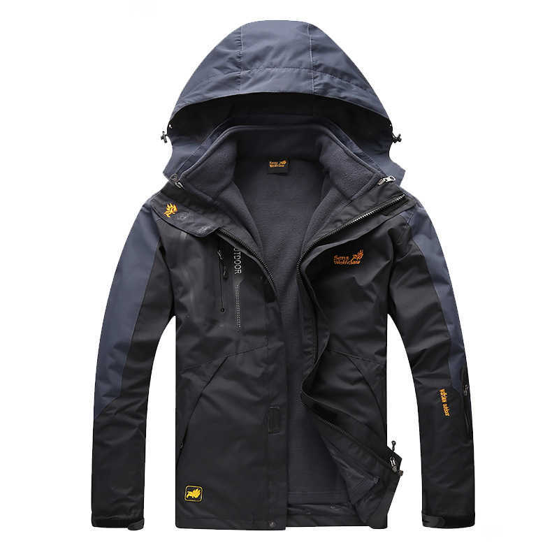 Winter Parka Men Waterproof and Velvet Thickened Warm Fleece Jacket Men Military Uniform Hooded Jacket Men Winter Jacket 210818