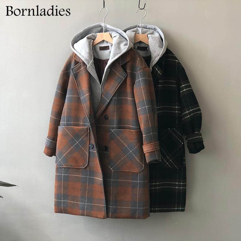 Women's Wool & Blends Bornladies 2022 Winter Retro Loose Women Long Thick Quilted Woolen Coat Warm Female Fake Two Pieces Hooded Oversized T, Black
Women's Wool & Blends Bornladies 2022 Winter Retro Loose Women Long Thick Quilted Woolen Coat Warm Female Fake Two Pieces Hooded Oversized T, Black