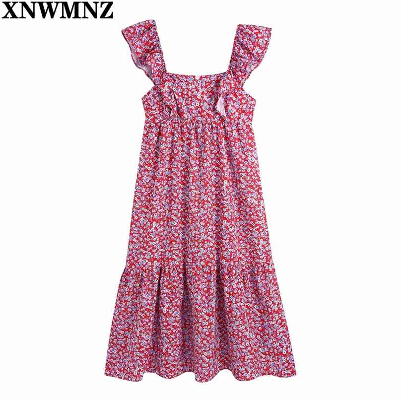 Women Sweet Red Floral Print Ruffles Sling Midi Dress Female Side Zipper Boho Vestido Chic Casual Summer Dresses 210520
Women Sweet Red Floral Print Ruffles Sling Midi Dress Female Side Zipper Boho Vestido Chic Casual Summer Dresses 210520