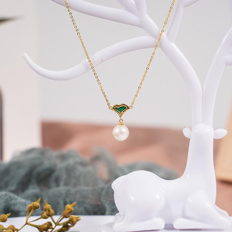 Chains Pendant Necklaces Gold Jewelry Korean 18k Sterling Silver Necklace Chain Original Gift Fashion Chinese Style Green Leaf Neck 925
Chains Pendant Necklaces Gold Jewelry Korean 18k Sterling Silver Necklace Chain Original Gift Fashion Chinese Style Green Leaf Neck 925