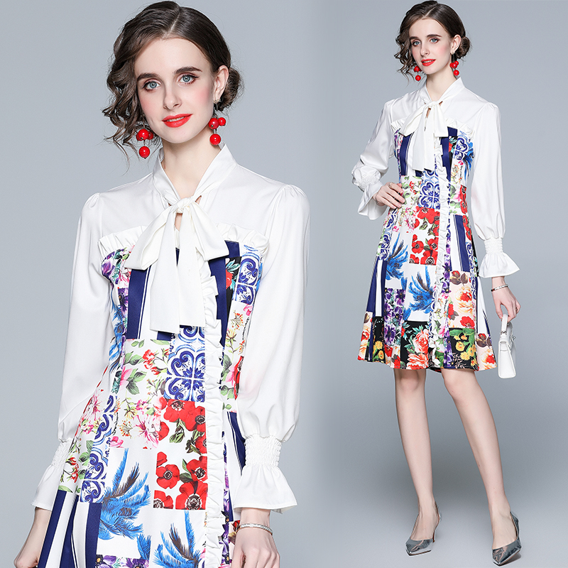 Quality Ladies Runway Printed Bow Dress 2021 Luxury Designer Flare Sleeve Mock Neck Office Holiday Prom Sexy Slim A-Line Dresses Autumn Wint, Black;gray
Quality Ladies Runway Printed Bow Dress 2021 Luxury Designer Flare Sleeve Mock Neck Office Holiday Prom Sexy Slim A-Line Dresses Autumn Wint, Black;gray