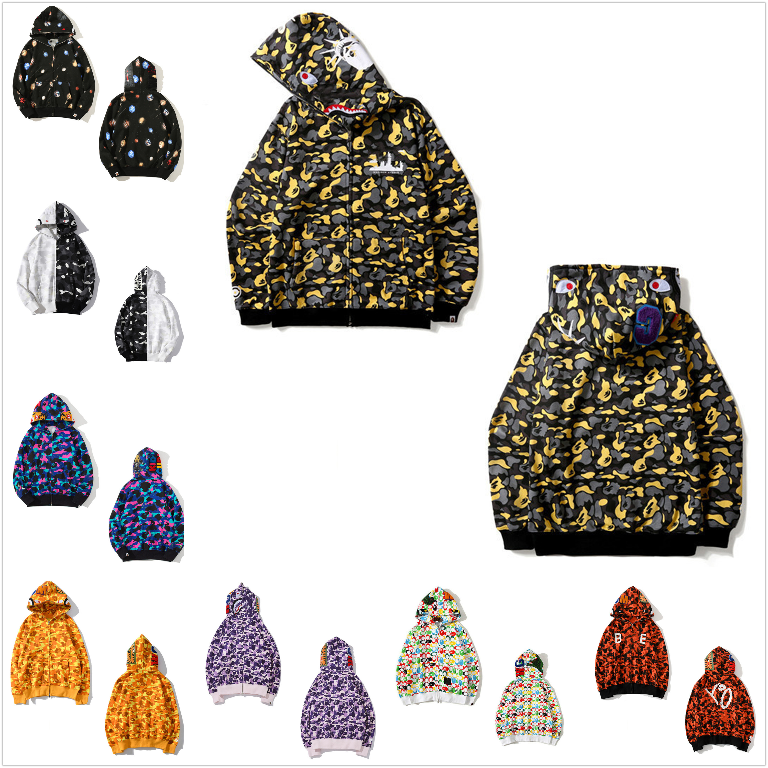 Men's Hoodies women's cardigan hooded sweater zipper jacket shark starry sky luminous camouflage Bring tote bag 0302, Black
Men's Hoodies women's cardigan hooded sweater zipper jacket shark starry sky luminous camouflage Bring tote bag 0302, Black