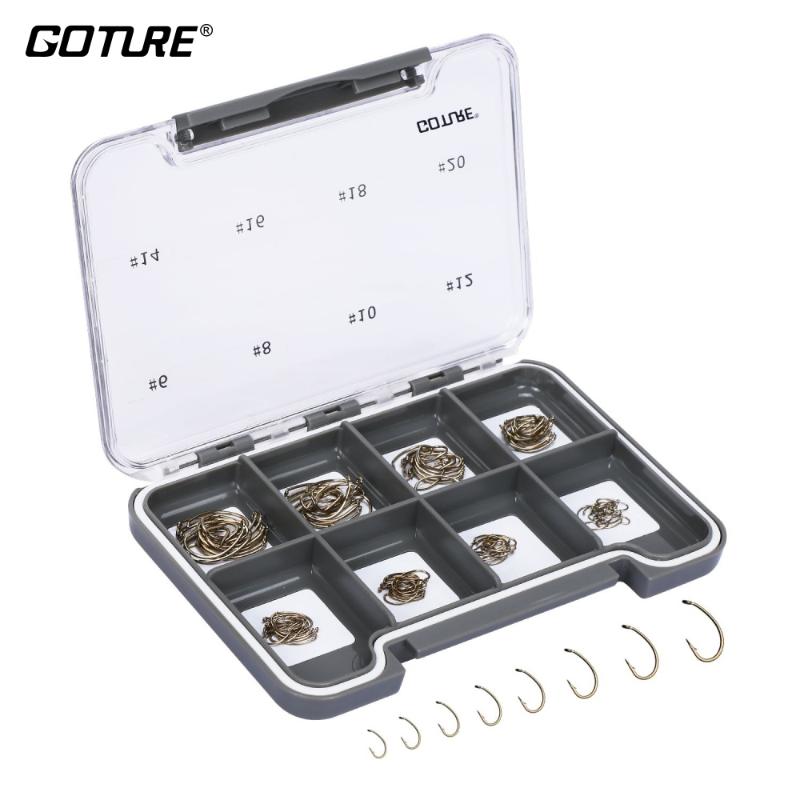 Goture 120pcs/set Fishing Hook High Carbon Steel Barbed Dry/Nymph Tying Hooks Fishhooks With Magnetic Components Box
Goture 120pcs/set Fishing Hook High Carbon Steel Barbed Dry/Nymph Tying Hooks Fishhooks With Magnetic Components Box