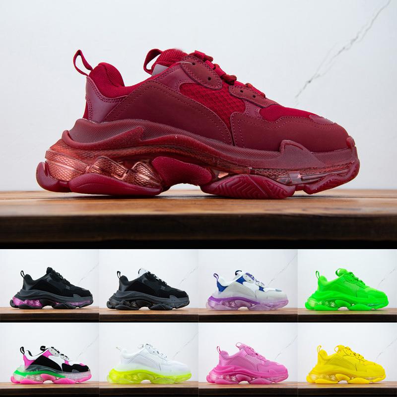 2021 Top Fashion Triple S Mens Women Casual Shoes Crystal Red Bottoms Paris 17fw Vintage Clear Sole Platform Sneakers Trainers Size 36 -45, Black
2021 Top Fashion Triple S Mens Women Casual Shoes Crystal Red Bottoms Paris 17fw Vintage Clear Sole Platform Sneakers Trainers Size 36 -45, Black