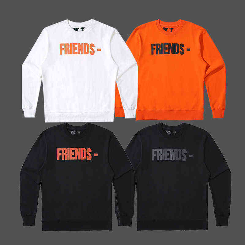 Street fashion Vlones classic letter back large V print simple loose casual round neck sweater long sleeve men and women, White
Street fashion Vlones classic letter back large V print simple loose casual round neck sweater long sleeve men and women, White
