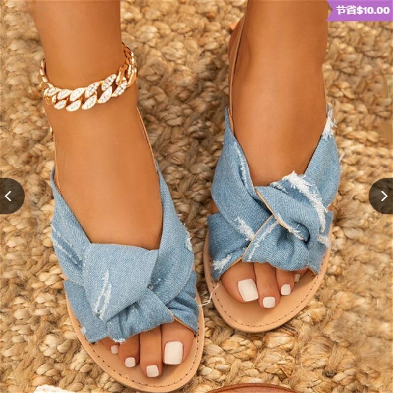 Sandals Large Size Women's Shoes 2021 Summer Flat-bottomed Female Fashion Denim Student Roman Women
Sandals Large Size Women's Shoes 2021 Summer Flat-bottomed Female Fashion Denim Student Roman Women