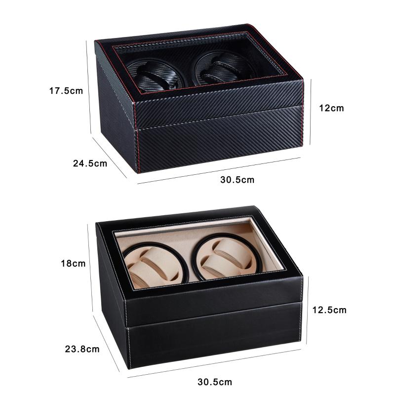 Watch Boxes Cases 4 6 Automatic Winder Wooden Box Clos Collection Storage Holder Double Head Shake Motor Remontoir