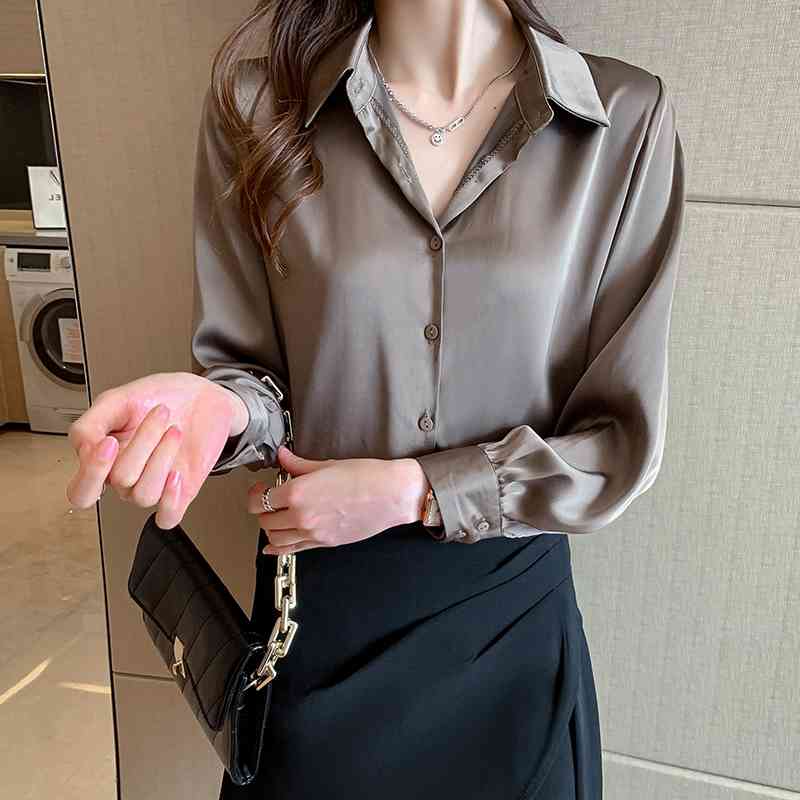 Korean Chiffon Women Shirts Summer Turn-down Collar Lady Blouses Woman Tops Plus Size Blusas Mujer De Moda 210531