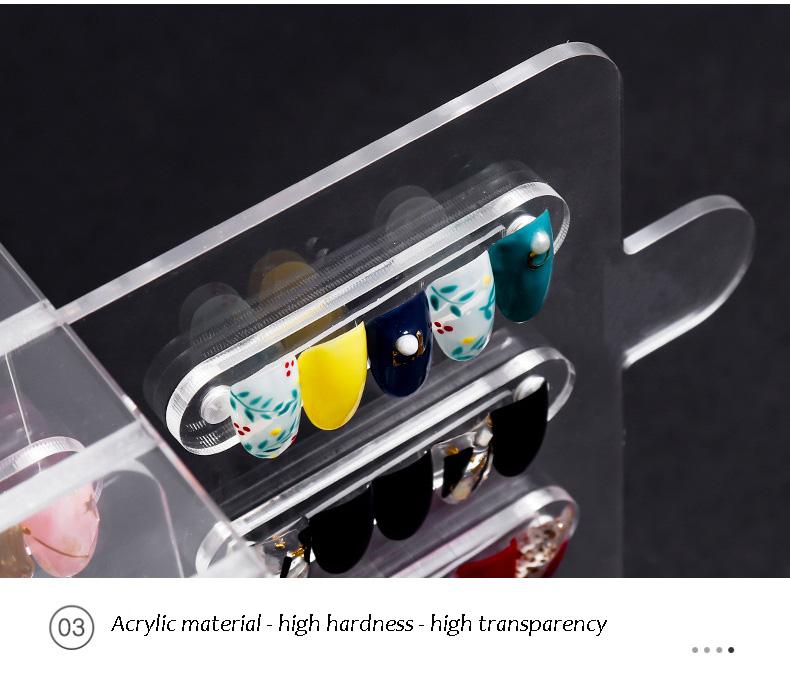 Nail Art Equipment High Quality Fake Tips Storage Box, 5 Layers Transparent Nails Decoration Container Display Case
