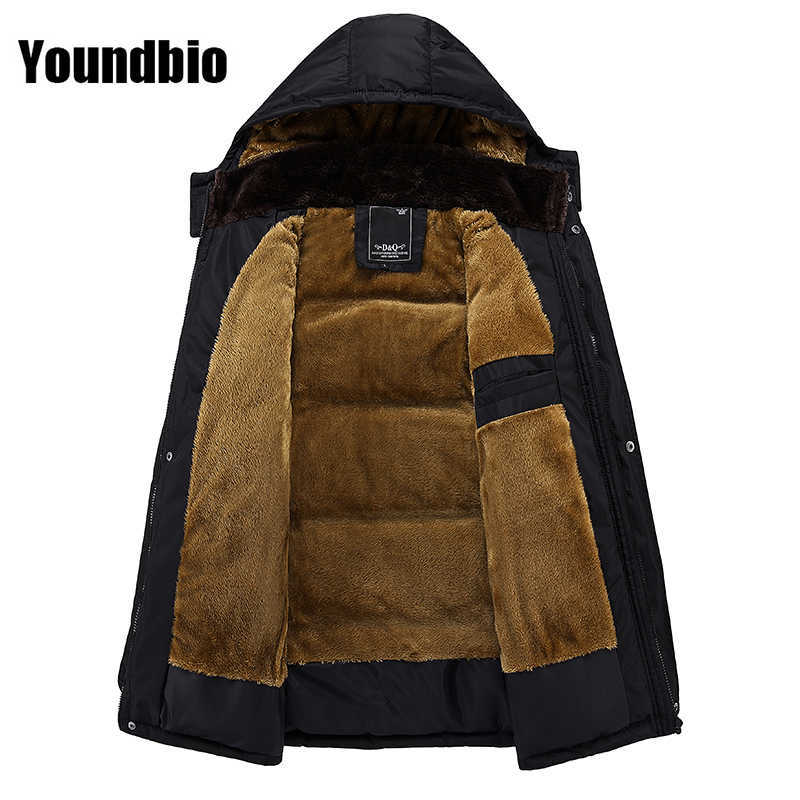 Men Jacket Solid Color Casual Fashion Slim Warm Fleece M-5XL Windproof Waterproof High Quality 211110