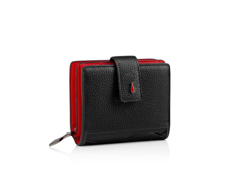 brand Style Red Bottom Panelled Compact and timeless Coin Purses the Paloma mini-wallet is made black /red A compartment coins bills Multi-slot for cards - Zip closure 
brand Style Red Bottom Panelled Compact and timeless Coin Purses the Paloma mini-wallet is made black /red A compartment coins bills Multi-slot for cards - Zip closure