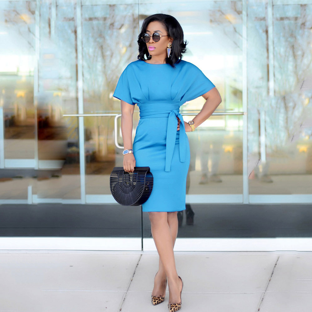 Women Slim Fashion Casual Dresses Business Wear 5 colors Elegant Celebrity ClubWear