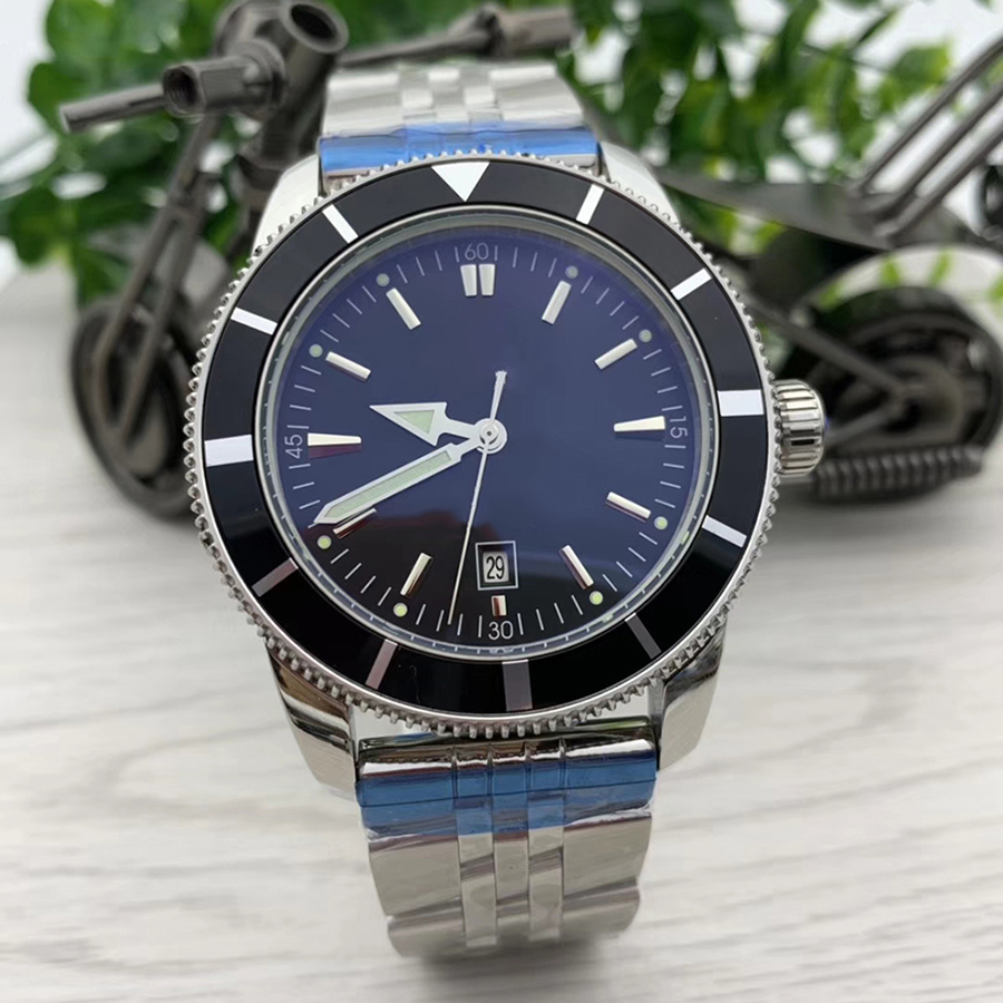 High Quality Breit Series Date Mens Watches 47MM Large Black Dial Automatic Watch With Stainless Steel Mesh Bracelet, 10
High Quality Breit Series Date Mens Watches 47MM Large Black Dial Automatic Watch With Stainless Steel Mesh Bracelet, 10