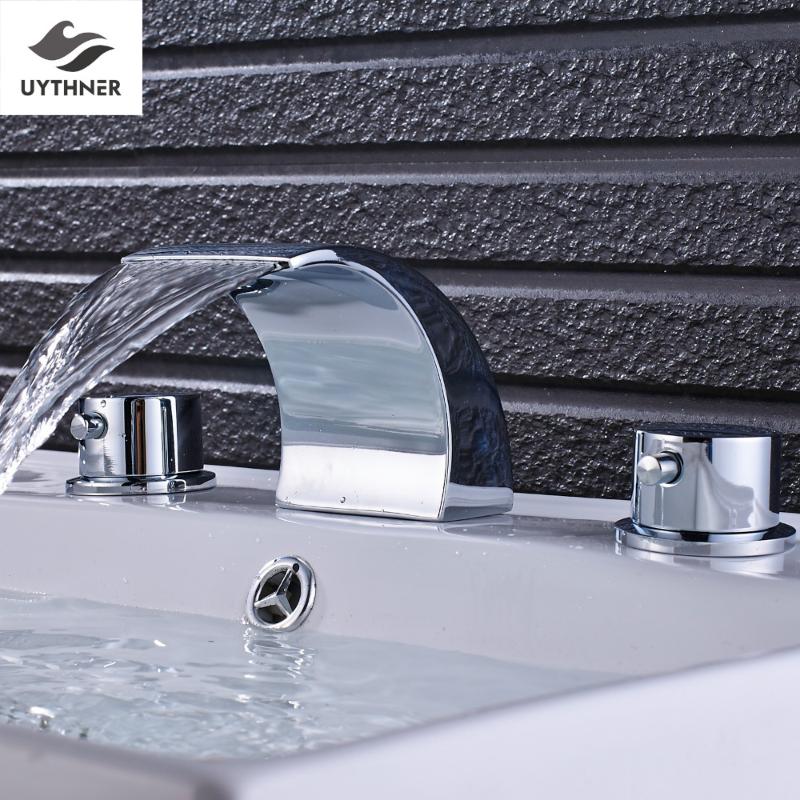 Bathroom Sink Faucets Uythner Ly Solid Brass C Style Three Sets Two Handle Hole Basin Faucet Mixer Tap
Bathroom Sink Faucets Uythner Ly Solid Brass C Style Three Sets Two Handle Hole Basin Faucet Mixer Tap