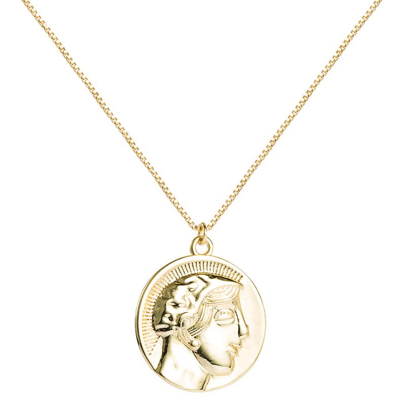 Pendant Necklaces Embossment Copper Face Round Necklace Gold Color Link Chain Women Jewelry Hiphop, Silver
Pendant Necklaces Embossment Copper Face Round Necklace Gold Color Link Chain Women Jewelry Hiphop, Silver