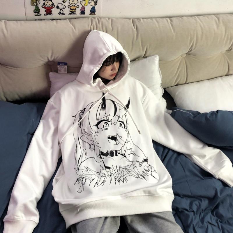 Women's Hoodies & Sweatshirts HOUZHOU White Anime Print Harajuku Cartoon Girl Gothic Women Sweatshirt Autumn Winter Long Sleeve Japanese Fem, Black
Women's Hoodies & Sweatshirts HOUZHOU White Anime Print Harajuku Cartoon Girl Gothic Women Sweatshirt Autumn Winter Long Sleeve Japanese Fem, Black