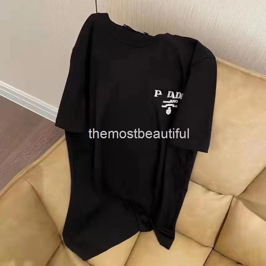 Women's T-Shirt P family spring product letter embroidery thread slim fit versatile round neck Casual Short Sleeve women, Black
Women's T-Shirt P family spring product letter embroidery thread slim fit versatile round neck Casual Short Sleeve women, Black