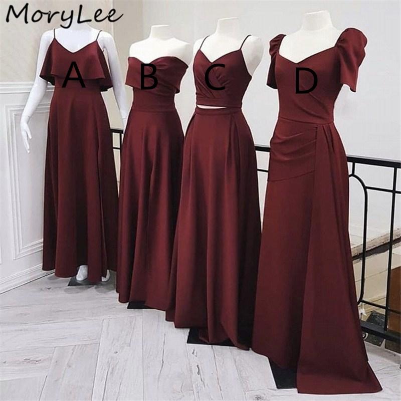 Bridesmaid Dress Fashion Dresses Burgundy Floor Length Sweep Train Silk Satin Pleated Gowns Wedding Party Bridemaid
Bridesmaid Dress Fashion Dresses Burgundy Floor Length Sweep Train Silk Satin Pleated Gowns Wedding Party Bridemaid