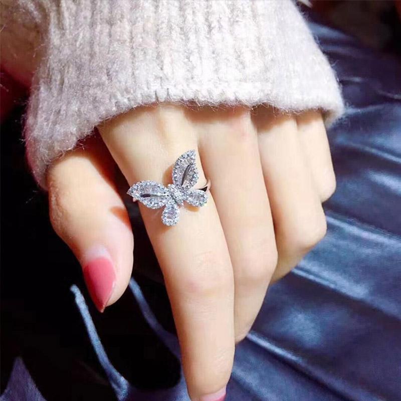 Cluster Rings For Women Fairy Style Butterfly Zircon White Gold Color Internet Celebrities Gift Fashion Party Jewelry KBR345, Golden;silver
Cluster Rings For Women Fairy Style Butterfly Zircon White Gold Color Internet Celebrities Gift Fashion Party Jewelry KBR345, Golden;silver